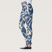 Leggings witte en blauwe duiven (Links)