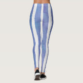 Leggings Women - Blue Stripe Pattern (Achterkant)