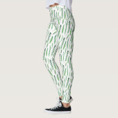 Leggings Women - Green Leaves Pattern (Links)