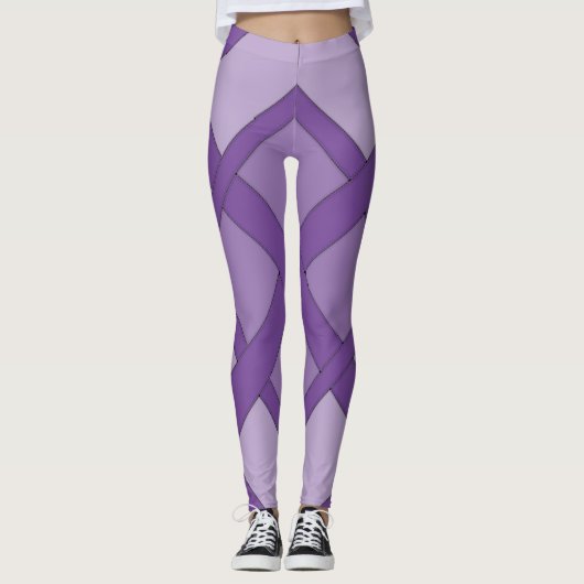 Leggings - Wrapped Lattice in Three Shades (Voorkant)