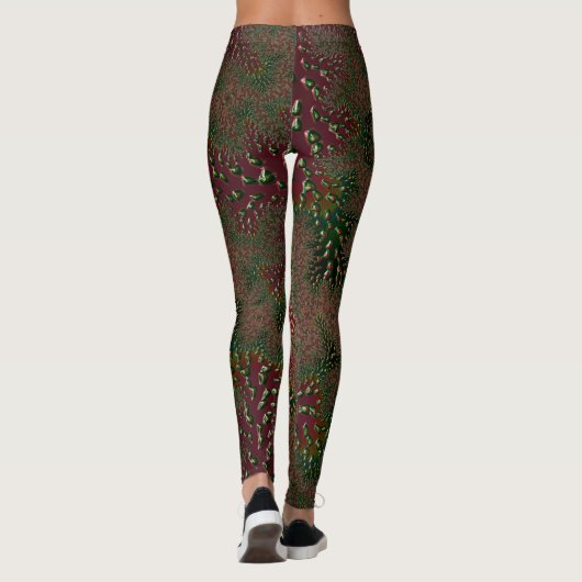 Leggings ~ Xmas red green~ Origineel (Achterkant)