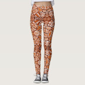 Leggings Yoga Pants Gingerbrood Cookie (Voorkant)