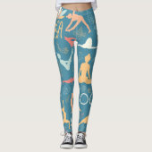 Leggings Yoga, Yoga Pants, lotus, yoga pose (Voorkant)