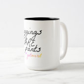 Leggings ZIJN broek Tweekleurige Koffiemok (Voorkant rechts)