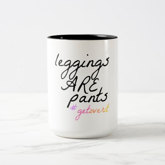 Leggings ZIJN broek Tweekleurige Koffiemok (Center)