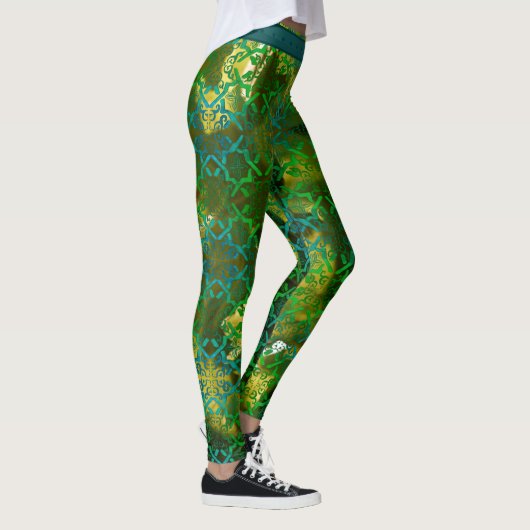 Leggings zócalo en verde (Rechts)