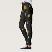 Leggings, zon, maan en Sterren Abstract ontwerp Leggings (Links)
