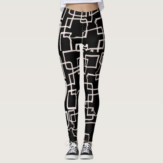Leggings zwart-wit (Voorkant)