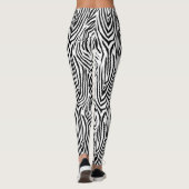Leggings zwart/wit afdrukken vrouwen (Achterkant)