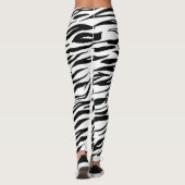 Leggings zwart/wit afdrukken vrouwen (Achterkant)