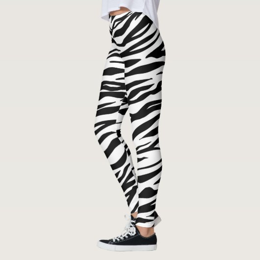 Leggings zwart/wit afdrukken vrouwen (Links)