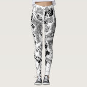 Leggings zwart-wit lef afdrukken met JP Choate (Voorkant)