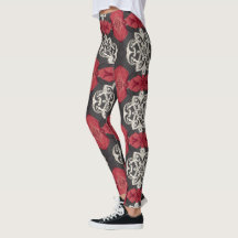Leggings zwart, wit, rood