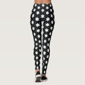 Leggings zwart-wit Star Pattern (Achterkant)