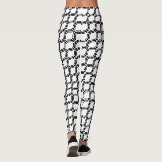 Leggings zwart-wit tapijt (Achterkant)