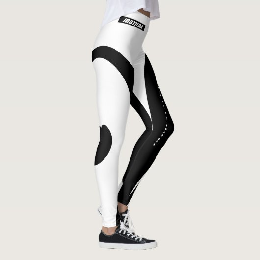 Leggings zwart-wit voor vrouwen (Rechts)