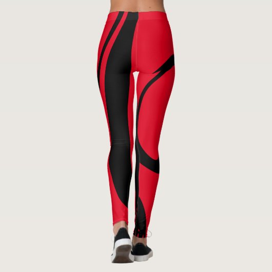 Leggings zwart-wit, voor vrouwen (Achterkant)