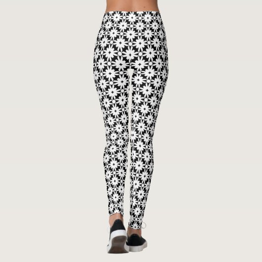 Leggings zwart witboek ventilatorketen (Achterkant)