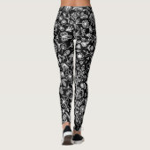 leggings zwarte en witte bloemen (Achterkant)