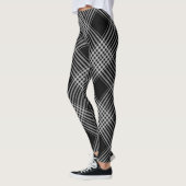 Leggings/zwarte en witte strepen leggings (Links)