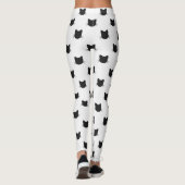 Leggings zwarte kattenpatroon (Achterkant)