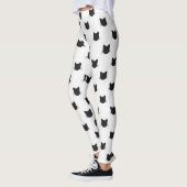 Leggings zwarte kattenpatroon (Links)