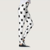 Leggings zwarte kattenpatroon (Rechts)