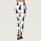 Leggings zwarte kattenpatroon (Achterkant)