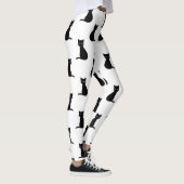 Leggings zwarte kattenpatroon (Rechts)