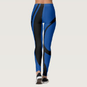 Leggings zwarte koninklijk blauw (Achterkant)