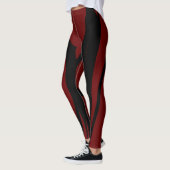 Leggings zwarte maroon Red voor vrouwen (Links)