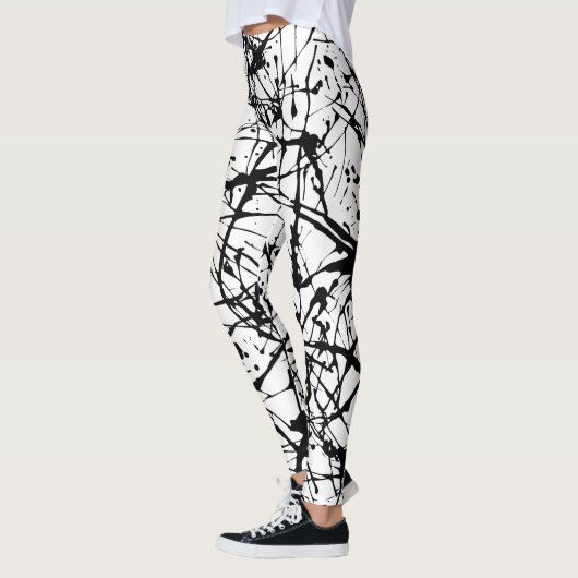 Leggings zwarte verfplaat (Links)