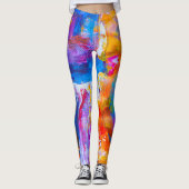 leggins arte abstracto en multicolor leggings (Voorkant)