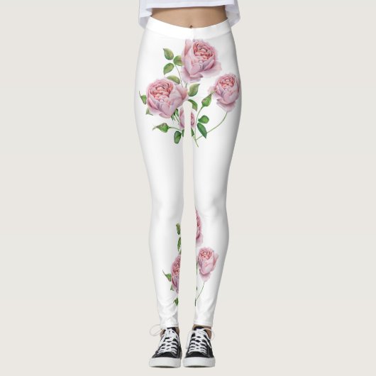 leggins rosas a la acuarela leggings (Voorkant)