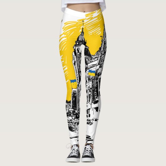 Leggins - Ukraine Motiv Leggings (Voorkant)