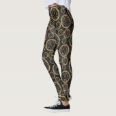 Leggins voor zwart en Gold-klok Leggings (Links)