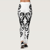 Leggins voor zwarte en witte ornementen leggings (Achterkant)