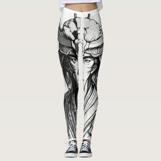 "Leggy Extravaganza: Een grillige Cartoon op Marve Leggings (Voorkant)