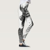 "Leggy Extravaganza: Een grillige Cartoon op Marve Leggings (Rechts)