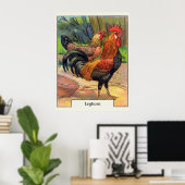  Leghorn Chicken Poster (Thuiskantoor)