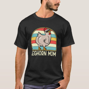 Leghorn Moeder Schattige Kippenras Moeder Boerin V T-shirt