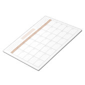 Legiant, zwart-wit, maandroosterpaneel notitieblok (Schuin)