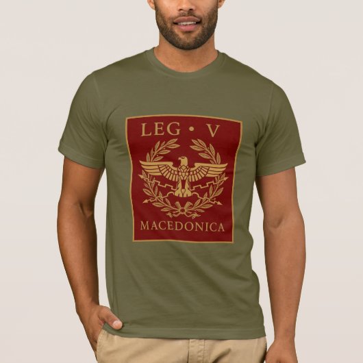 Legio V Macedonica Romeins embleem T-shirt (Voorkant)