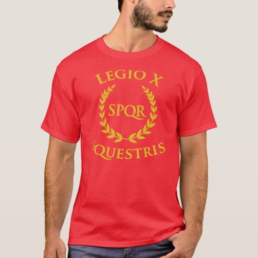 Legio X Equestris Red met Gold T-shirt (Voorkant)