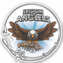 Legioen van Anglers Blauw Vinyl Decal
