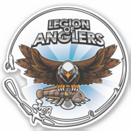 Legioen van Anglers Blauw Vinyl Decal Sticker