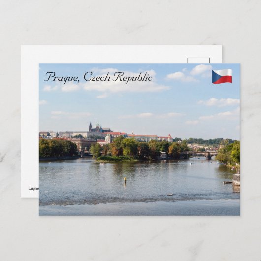 Legioenbrug en Praagse burcht - Praag Briefkaart (Voorkant / Achterkant)