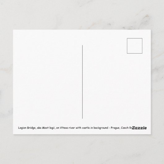 Legioenbrug en Praagse burcht - Praag Briefkaart (Achterkant)