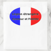 Legion etrangere - Honneur et Fidelite Ovale Sticker (Tas)