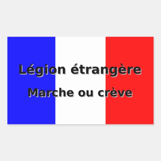 Legion etrangere - Marche ou creve Rechthoekige Sticker (Voorkant)